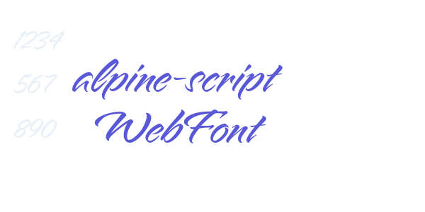 alpine-script WebFont font