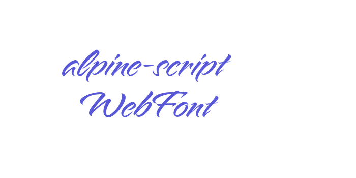 alpine-script WebFont Font Download