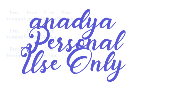 anadya Personal Use Only font free