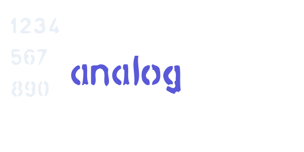 analog font