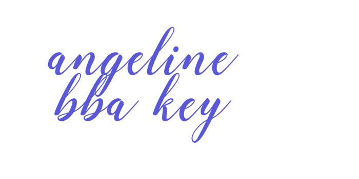 angeline bba key Font