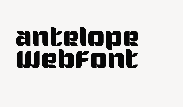 antelope WebFont Font