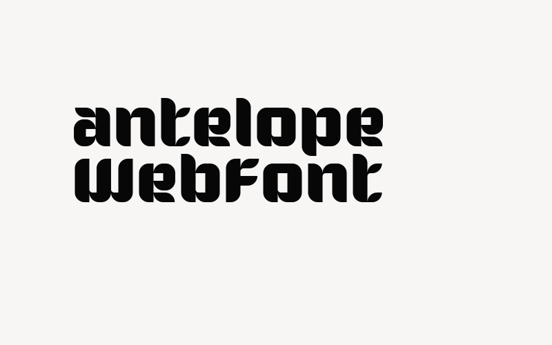 antelope WebFont Font