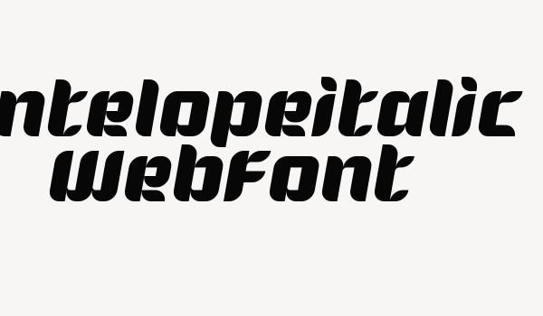 antelopeitalic WebFont Font