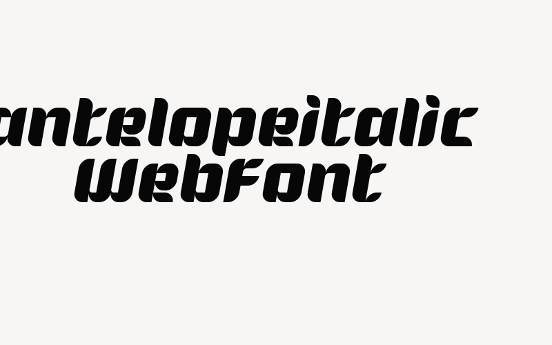 antelopeitalic WebFont Font