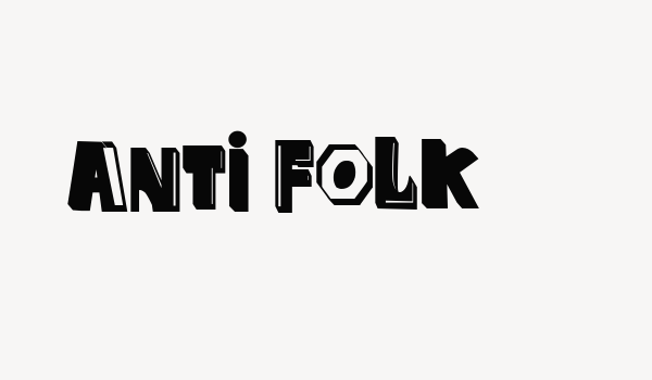 anti folk Font