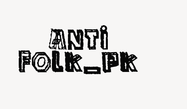 anti folk_pk Font