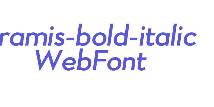 Download aramis-bold-italic WebFont Font