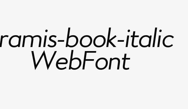 aramis-book-italic WebFont Font