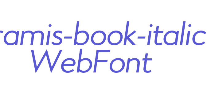 aramis-book-italic WebFont Font