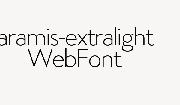 aramis-extralight WebFont Font