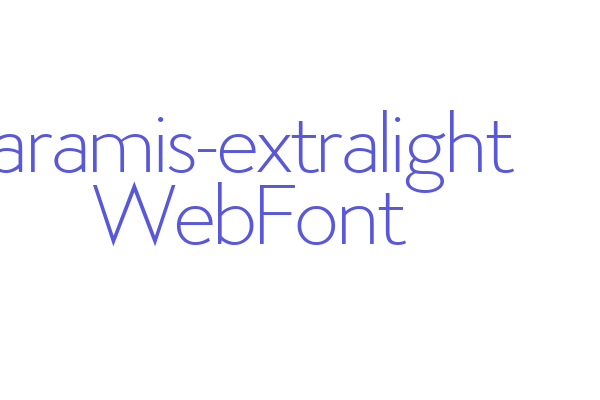 aramis-extralight WebFont Font