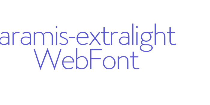 Download aramis-extralight WebFont Font