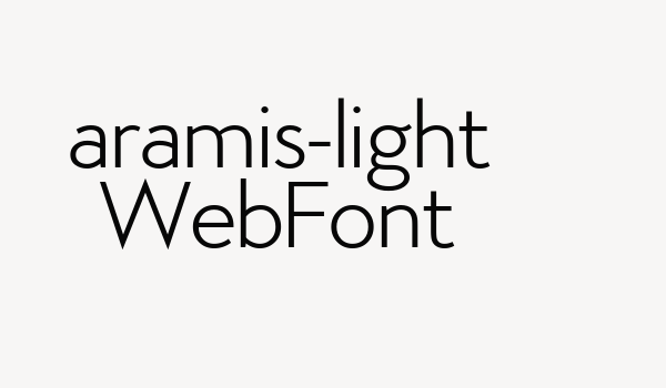 aramis-light WebFont Font