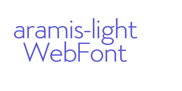 aramis-light WebFont Font