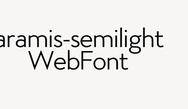 aramis-semilight WebFont Font