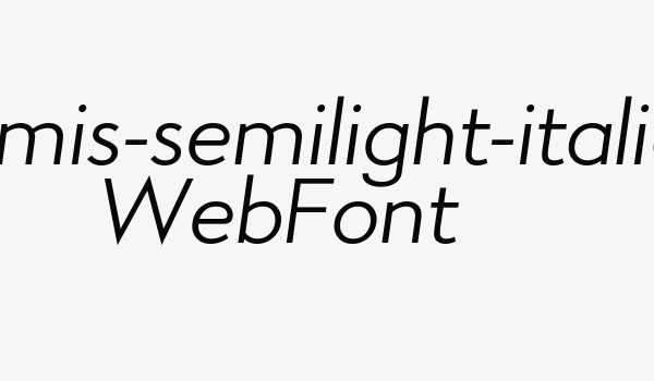 aramis-semilight-italic WebFont Font