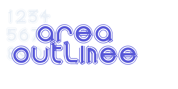 area OUTLINEe font