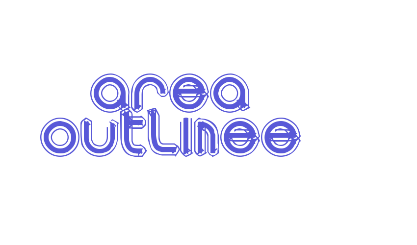 area OUTLINEe Font