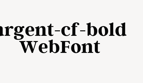 argent-cf-bold WebFont Font