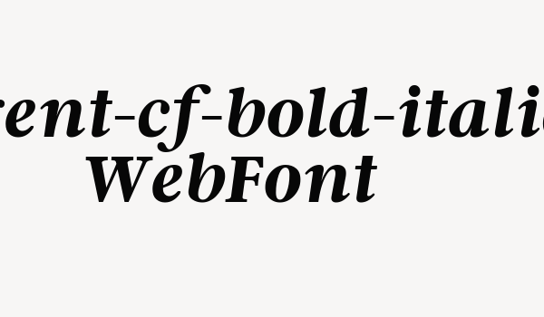 argent-cf-bold-italic WebFont Font