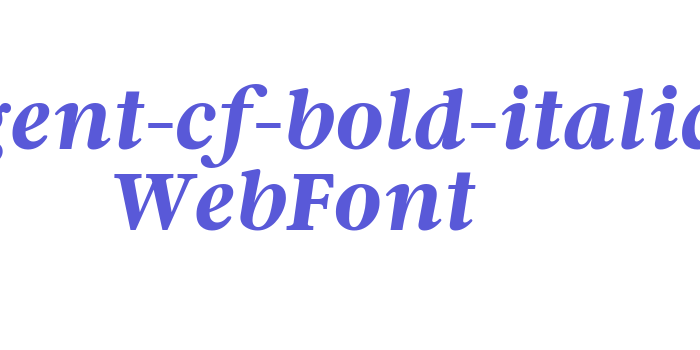 Download argent-cf-bold-italic WebFont Font