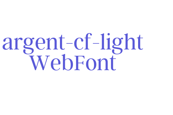 argent-cf-light WebFont Font