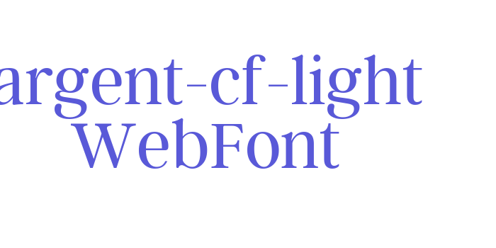 argent-cf-light WebFont Font