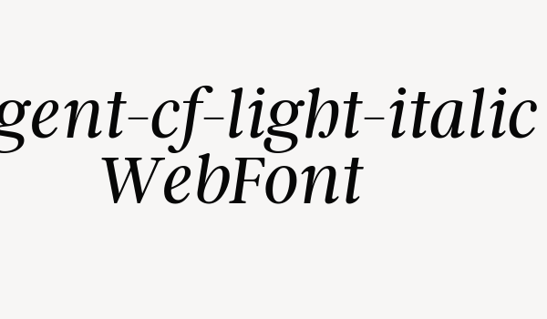 argent-cf-light-italic WebFont Font