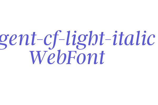 argent-cf-light-italic WebFont Font