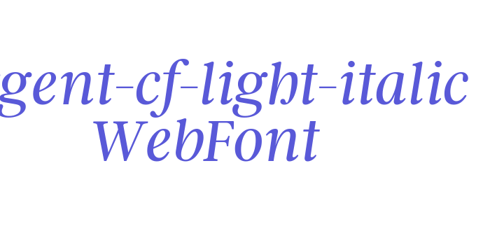 Download argent-cf-light-italic WebFont Font