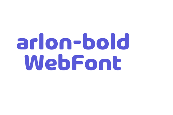 arlon-bold WebFont Font