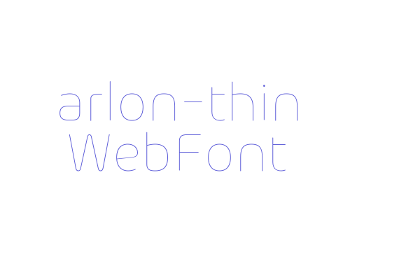 arlon-thin WebFont Font