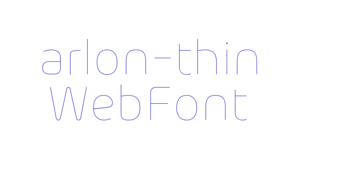 arlon-thin WebFont Font