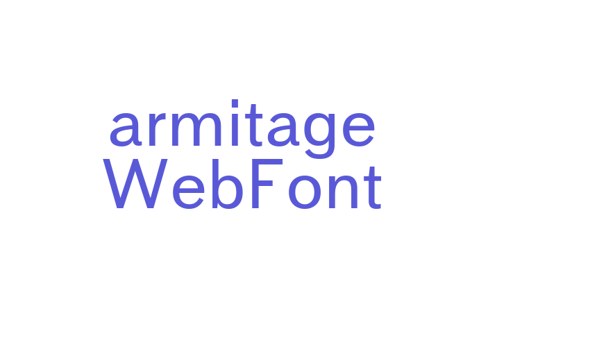 armitage WebFont Font Download