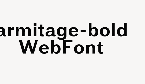 armitage-bold WebFont Font