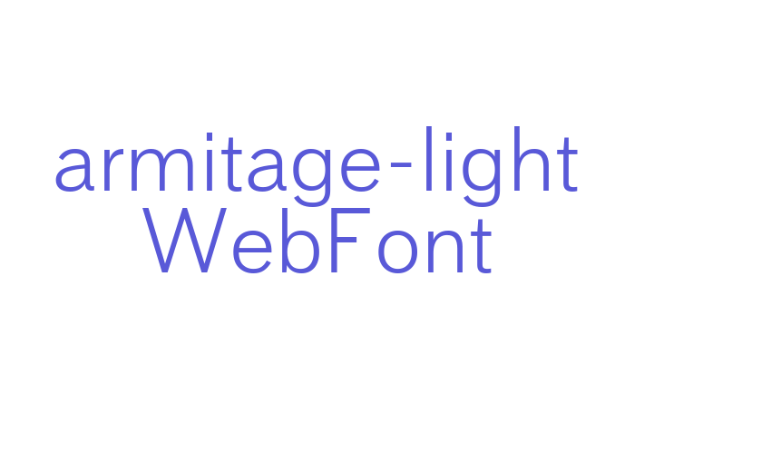 armitage-light WebFont Font