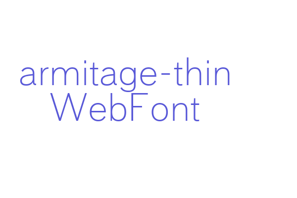 armitage-thin WebFont Font