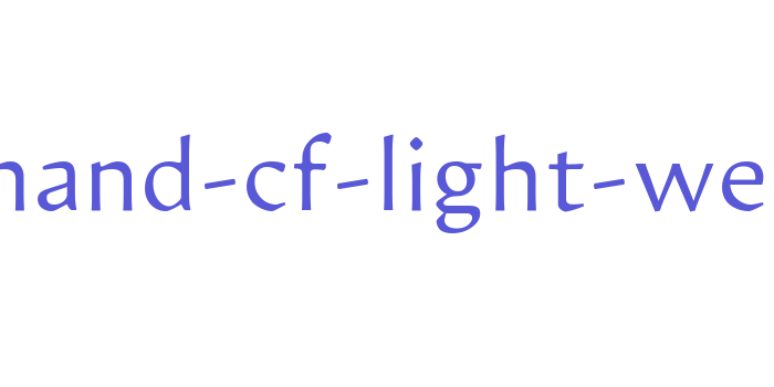 artifex-hand-cf-light-webfont Font Download