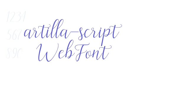 artilla-script WebFont font free