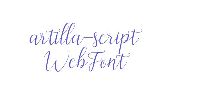 artilla-script WebFont Font Download