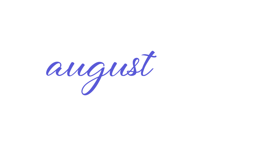 august Font Download