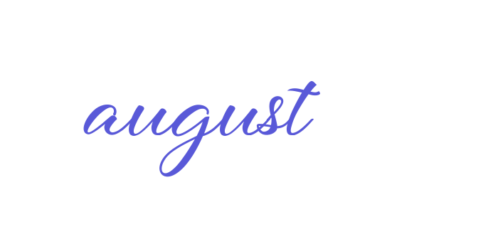 august Font Download