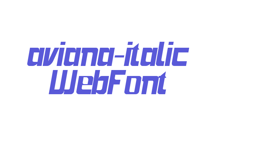 aviana-italic WebFont Font