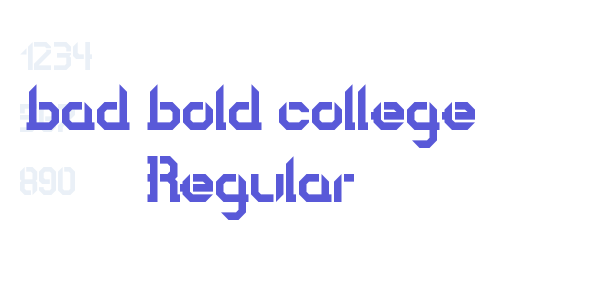 bad bold college Regular font free