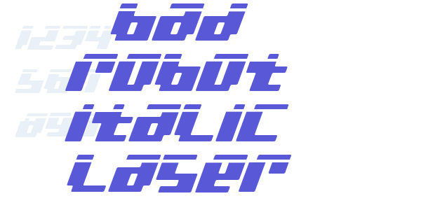 bad robot italic laser font free