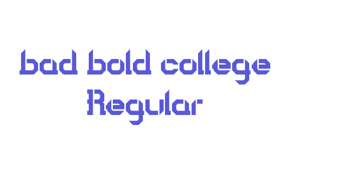 bad bold college Regular Font Download