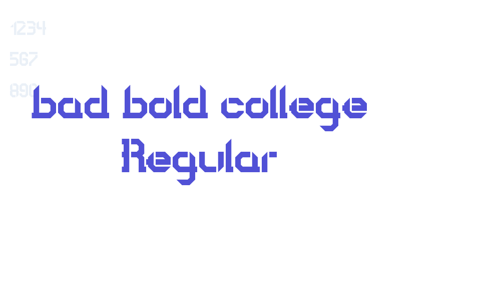 bad bold college Regular-font-download