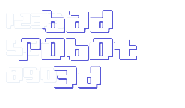 bad robot 3d Font