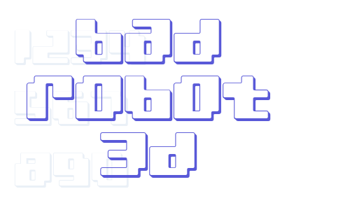 bad robot 3d Font